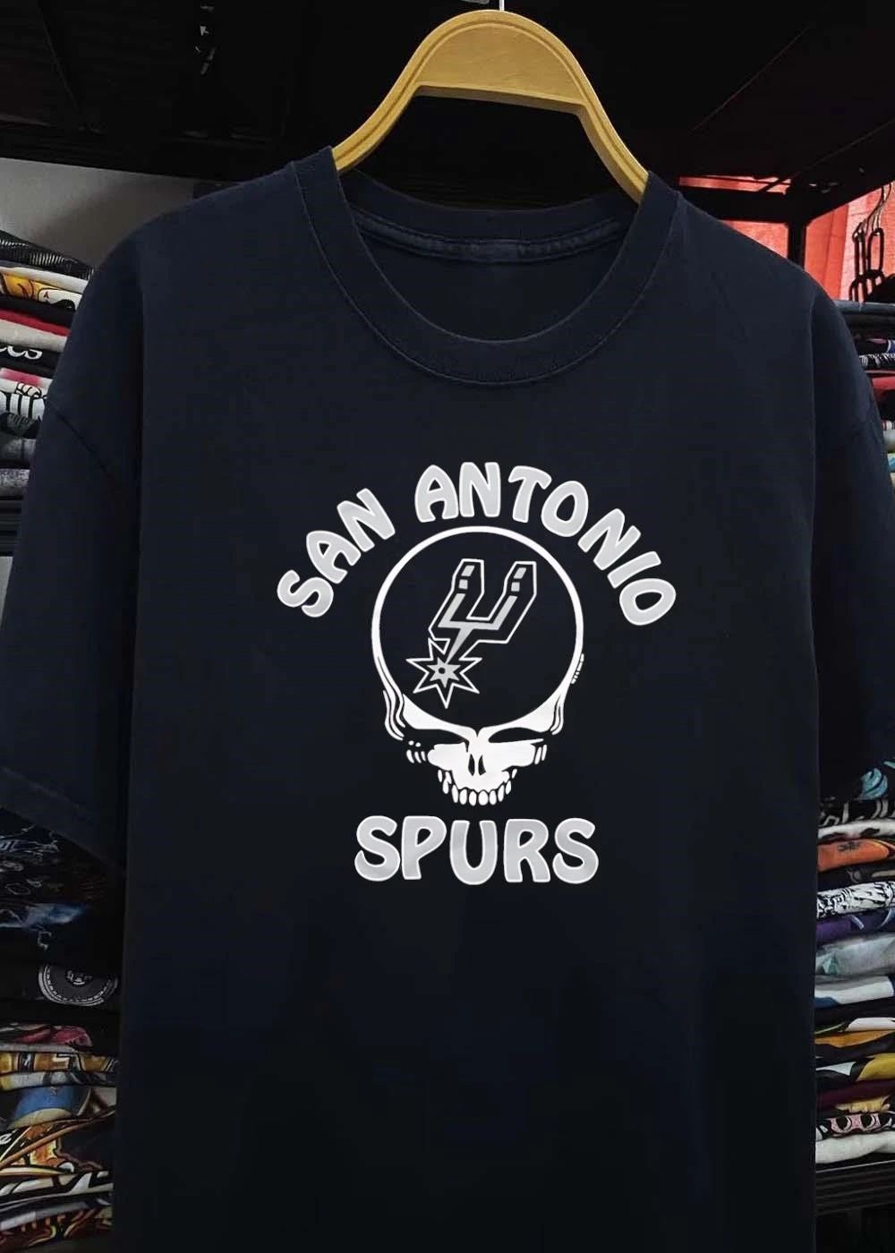 San Antonio Spurs Grateful Dead Steal Your Face Skull T-Shirt