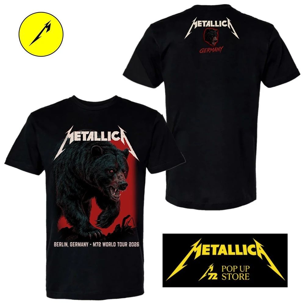 Limited Edition Metallica Berlin 2026 Bear T-Shirt – Official M72 Concert Merch at Olympiastadion
