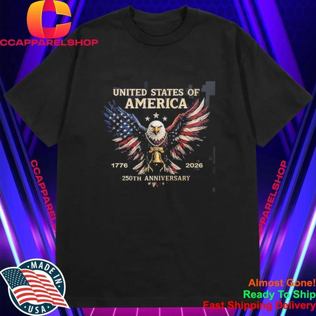 United States Of America USA 250 Anniversary 1776 2026 Eagle Wings Flag Shirt