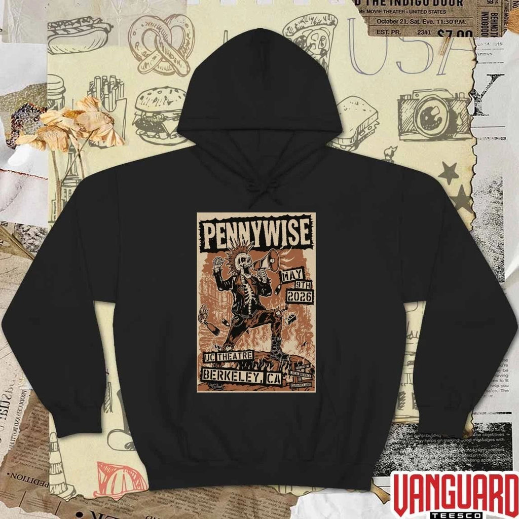 Pennywise and Circle Jerks Pop Up Shop Poster The UC Theatre Berkeley CA May 9, 2026 Event t-shirt