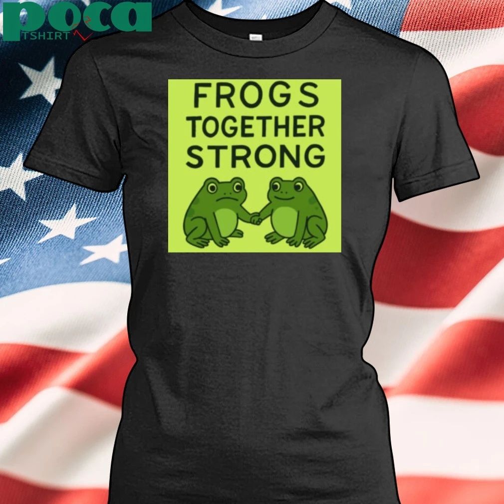 Portland Frog Frogs Together Strong handshake T-shirt