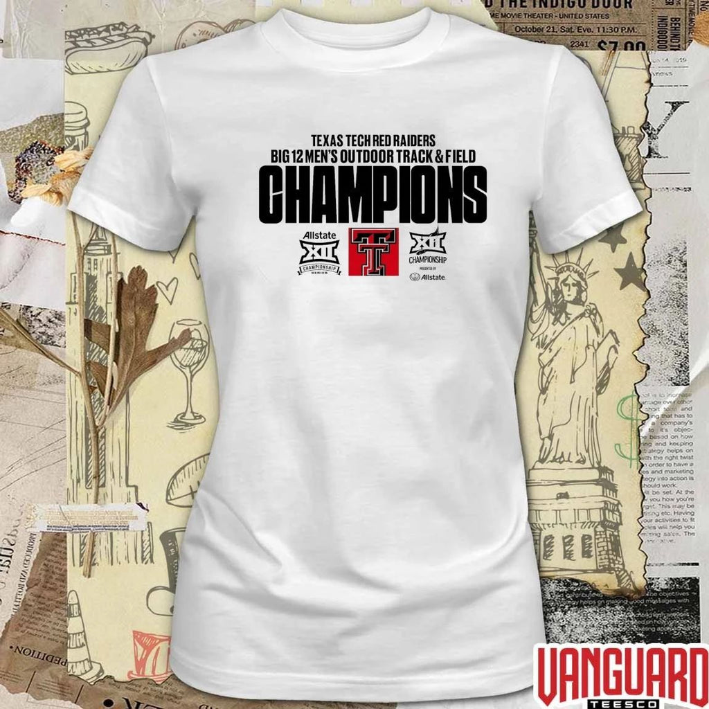 Texas Tech Red Raiders 2026 Big 12 Men’s Outdoor Track & Field Champions Logos t-shirt