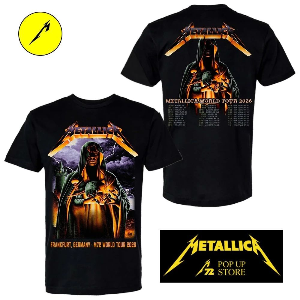 Metallica M72 Frankfurt 2026 Double-Sided T-Shirt May 22 at Deutsche Bank Park, Germany M72 World Tour 2026