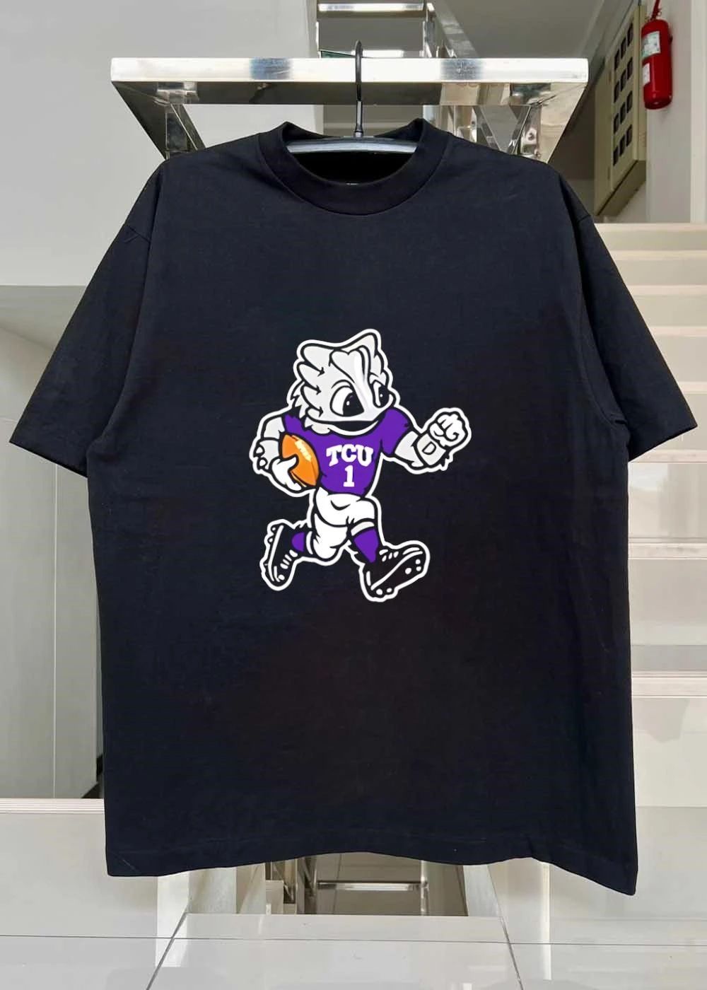 TCU Horned Frog Running with Football Logo TCU 1 Shirt