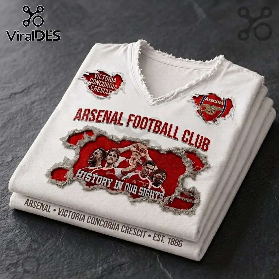 Arsenal Football Club Victoria Concordia Crescit Shirt