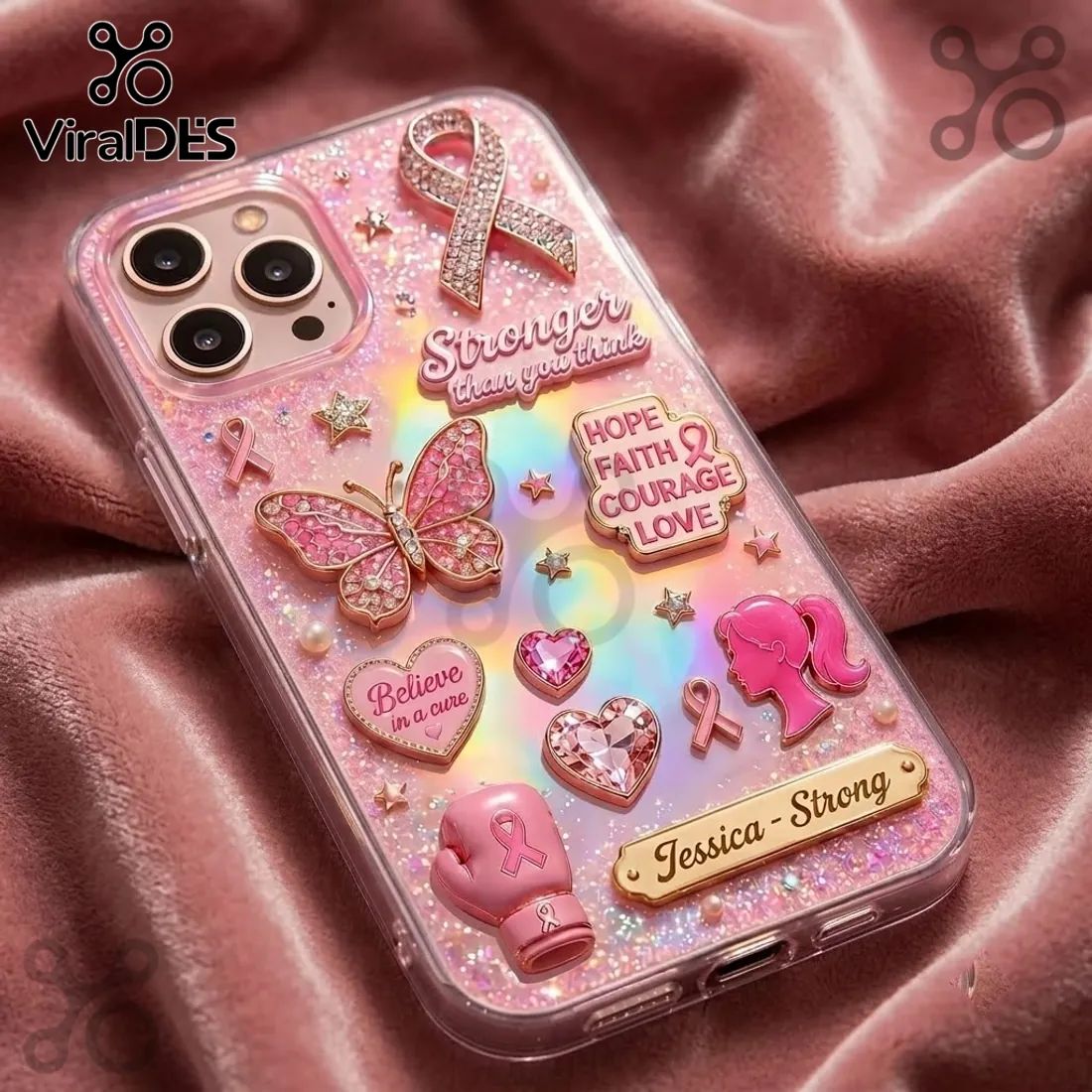 Jessica Strong Breast Cancer Awareness 3D Phone Case
