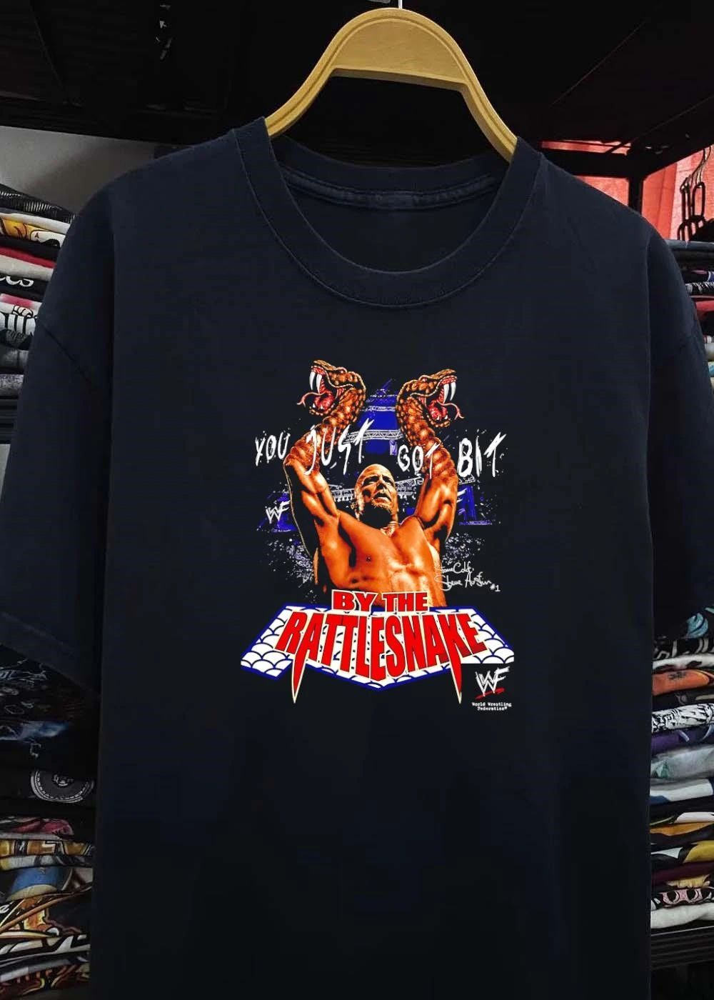 Stone Cold Steve Austin You Just Got Bit by the Rattlesnake WWF T-Shirt