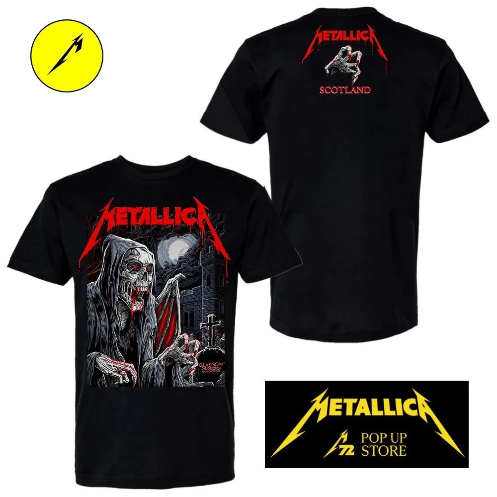 Metallica M72 Glasgow Pop-Up Shop T-Shirt June 25, 2026 Hampden Park Scotland – By Landon Armstrong