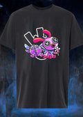W Flower Rabbit and Brain Bug Plushie Graphic T-Shirt