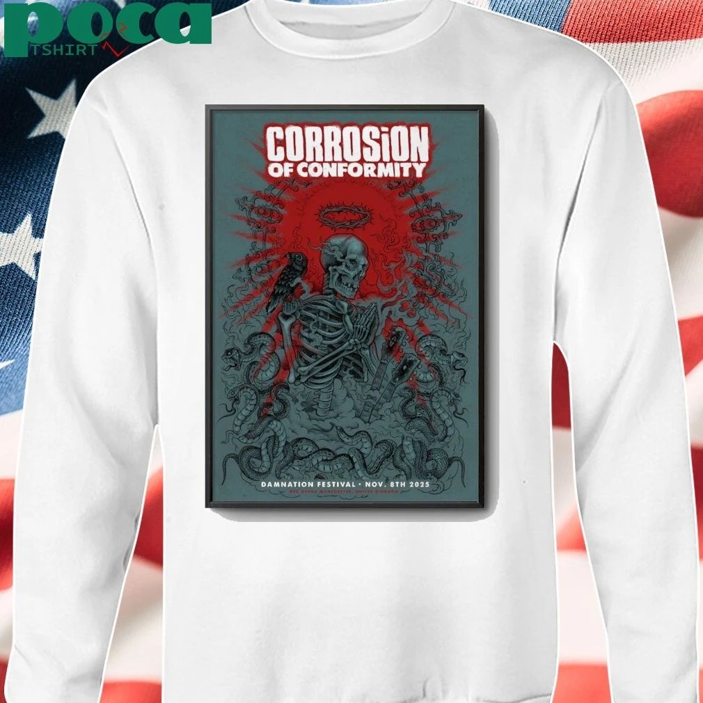 Corrosion Of Conformity Damnation Festival On Nov 8 2025 In Manchester UK Poster shirt