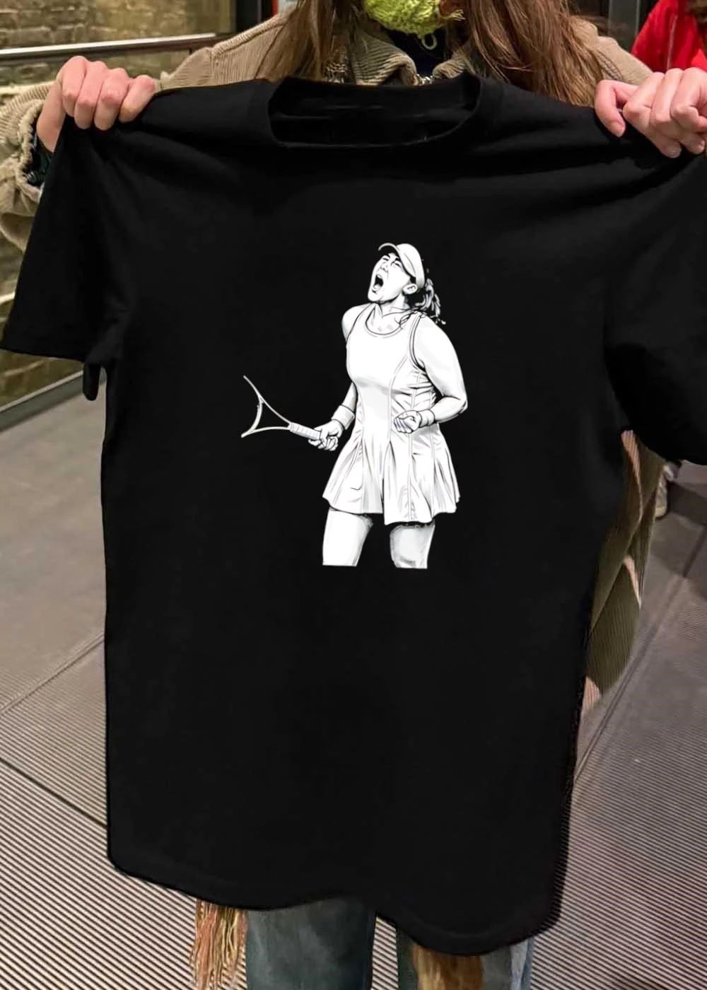 Tennis Player Celebrating Victory Power Grit Determination Unisex T-Shirt