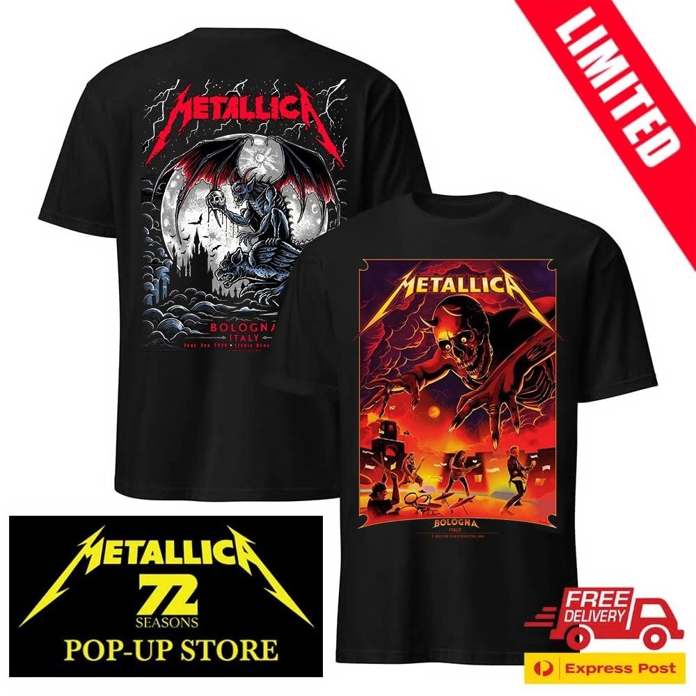 Metallica Bologna 2026 Concert Graphic T-Shirt