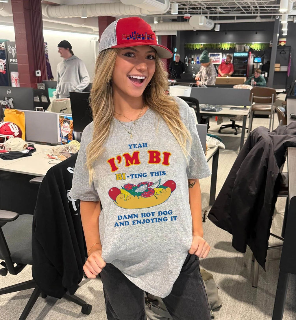 Yeah I’m Bi Bi-ting This Damn Hot Dog And Enjoying It shirt