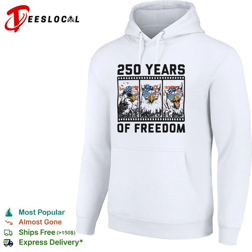 250 Years of Freedom Eagle Happy Patriotic T-shirt