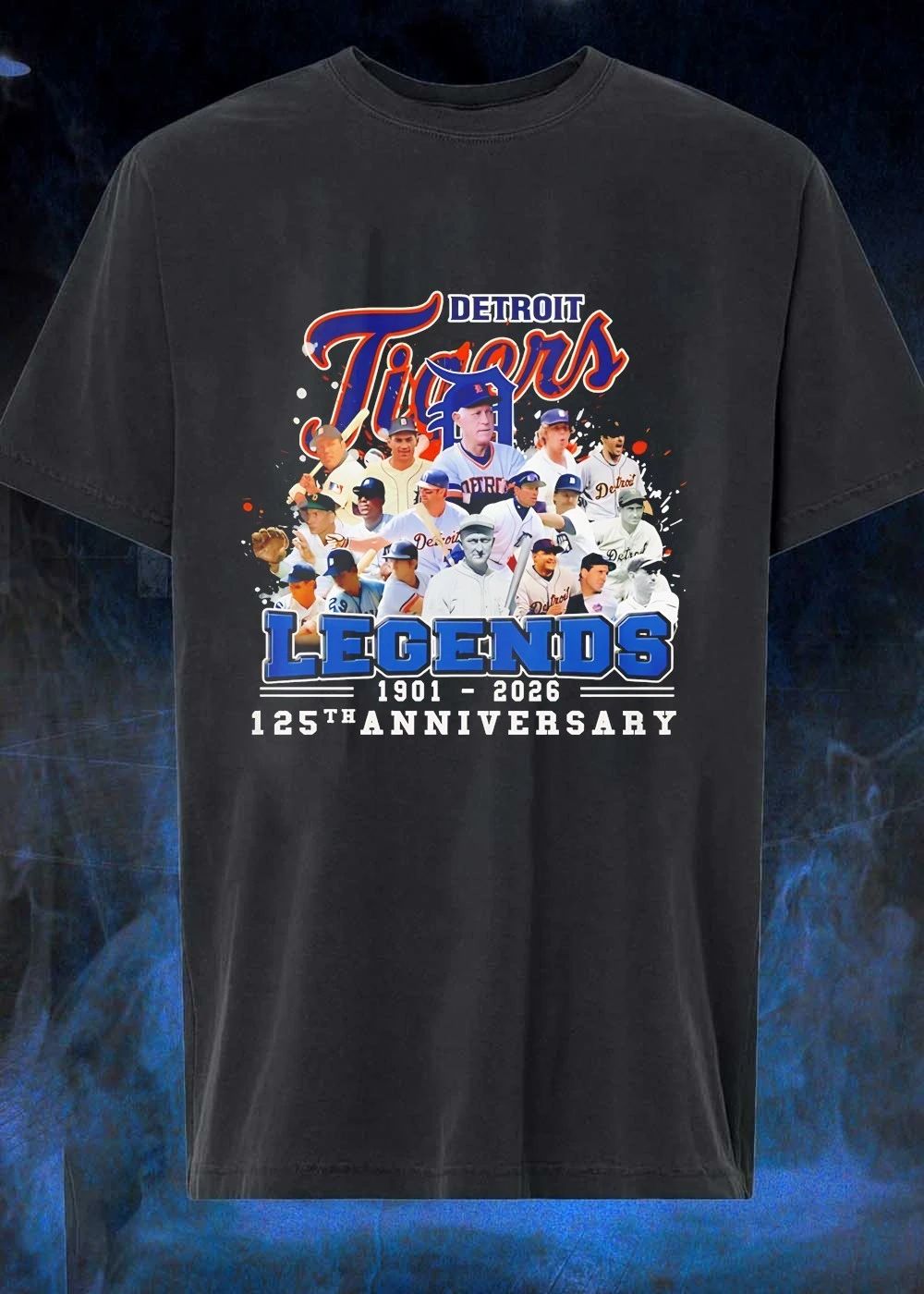 Detroit Tigers Legends 1901 2026 125th Anniversary Team Shirt
