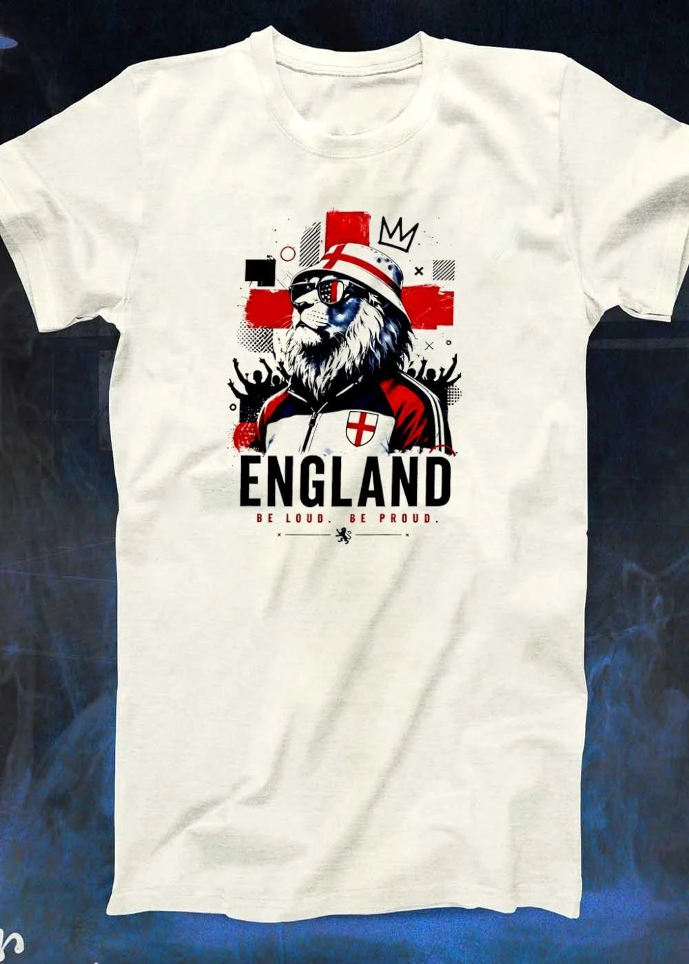 Be Loud Be Proud England Lion Football T-Shirt