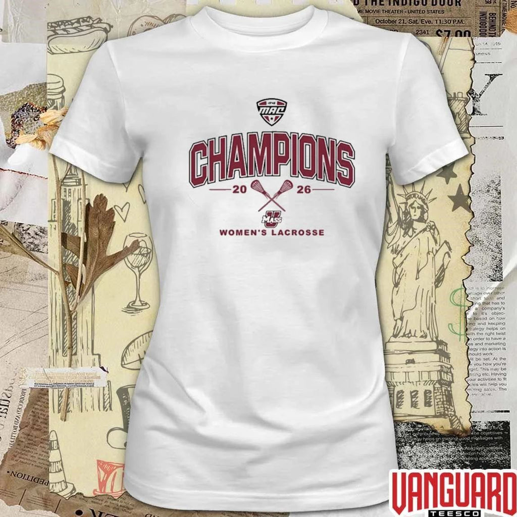 Massachusetts Minutemen MAC Women’s Lacrosse Champions 2026 t-shirt