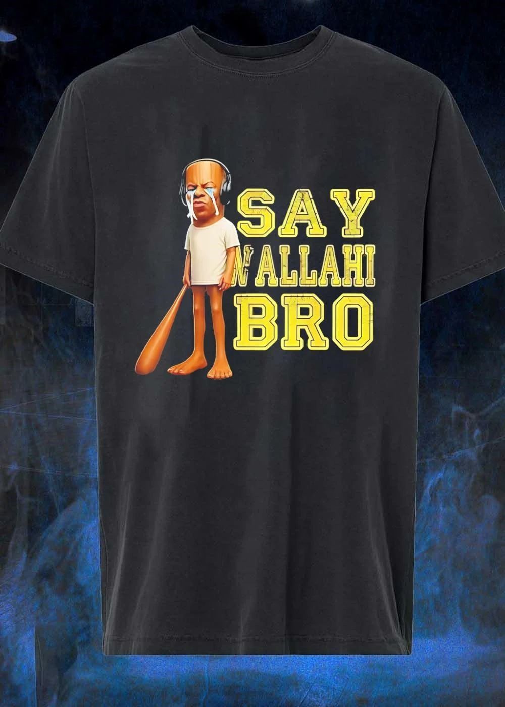 Tyler The Creator Crying Say Wallahi Bro Baseball Bat shirt