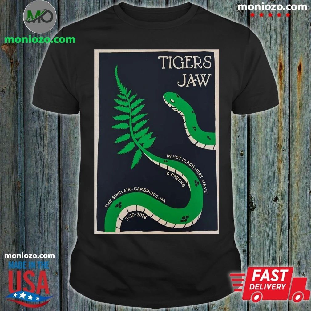 Original Tigers Jaw March 30 2026 Cambridge MA Poster Shirt – Best Gift for Music Fans