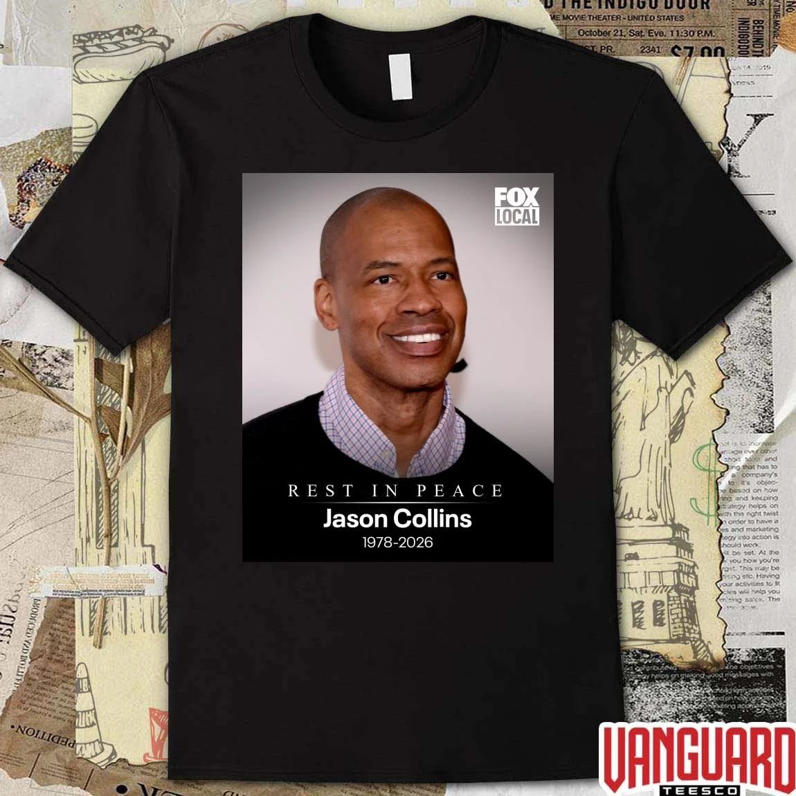 Rest In Peace Jason Collins 1978 – 2026 Fox 32 Chicago Poster t-shirt
