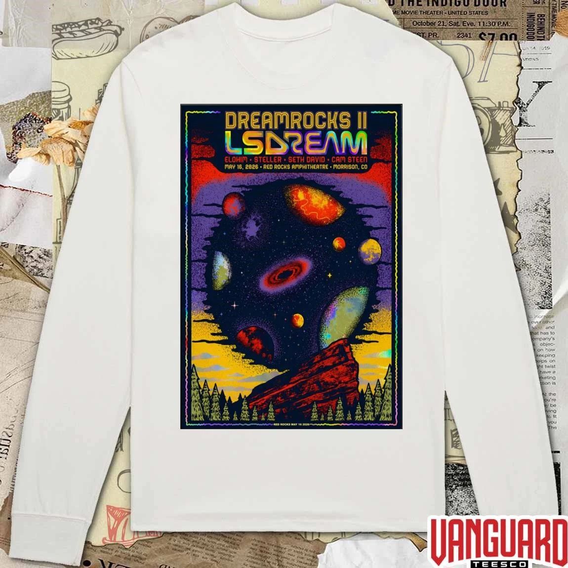 LSDREAM Pop-Up Shop Poster May 16 2026 Red Rocks Amphitheatre In Morrison CO t-shirt