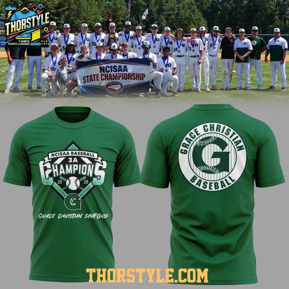 Grace Christian Sanford NCISAA 3A Baseball Champions 2026 Shirt