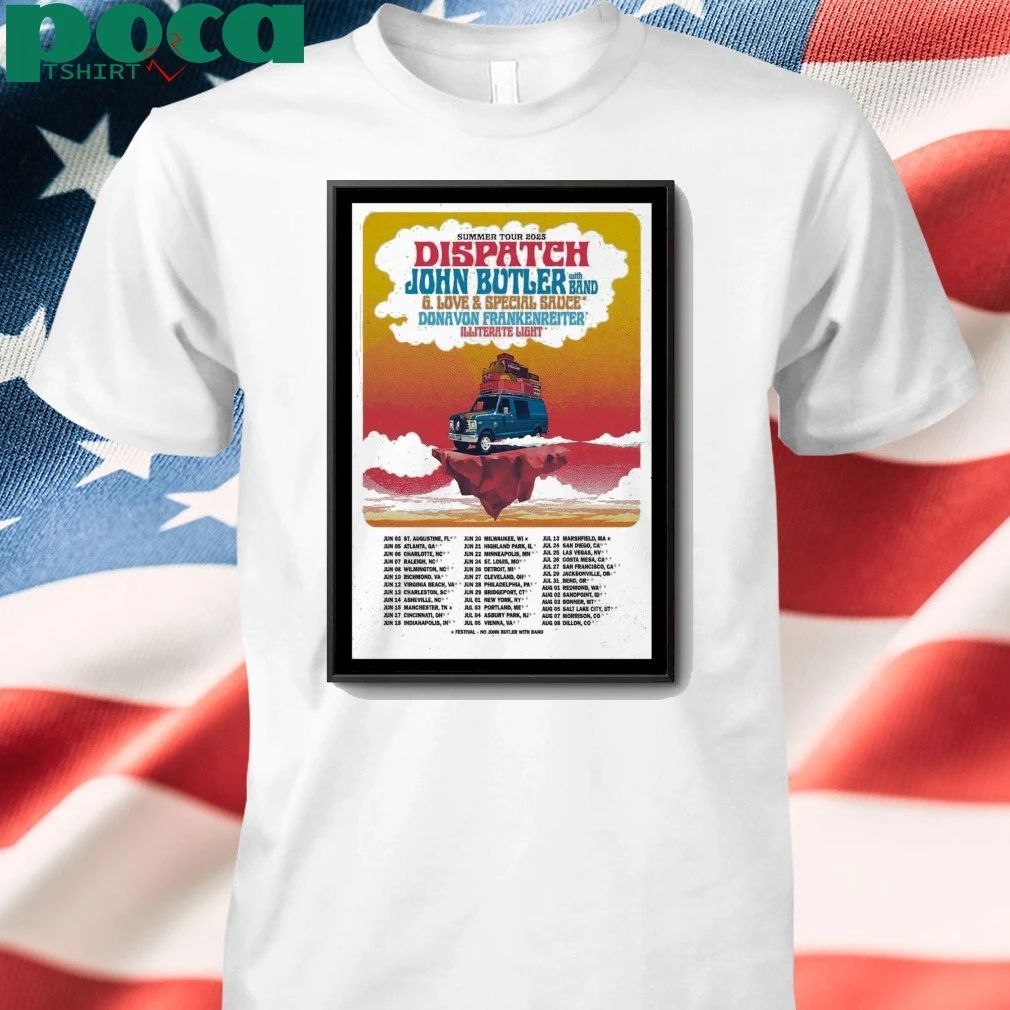Summer Tour 2025 Dispatch & John Butler Poster shirt