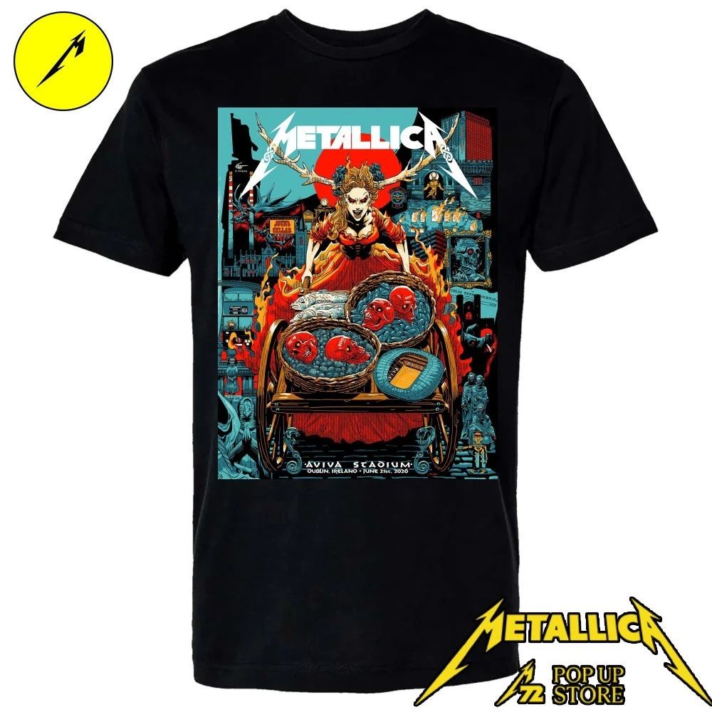 Metallica Dublin Pop-Up Shop Exclusive Tee – M72 Tour Edition