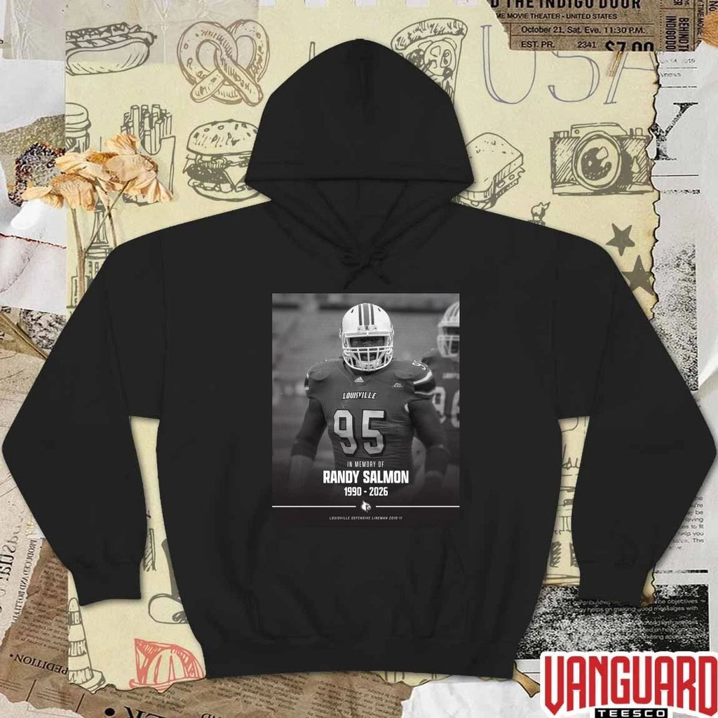 In Memory Of Randy Salmon 1990 – 2026 Louisville Defensive Lineman 2010-11 t-shirt
