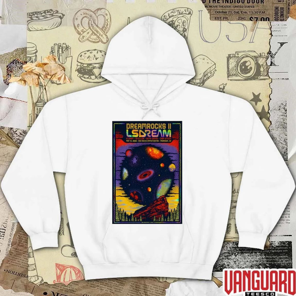 LSDREAM Pop-Up Shop Poster May 16 2026 Red Rocks Amphitheatre In Morrison CO t-shirt