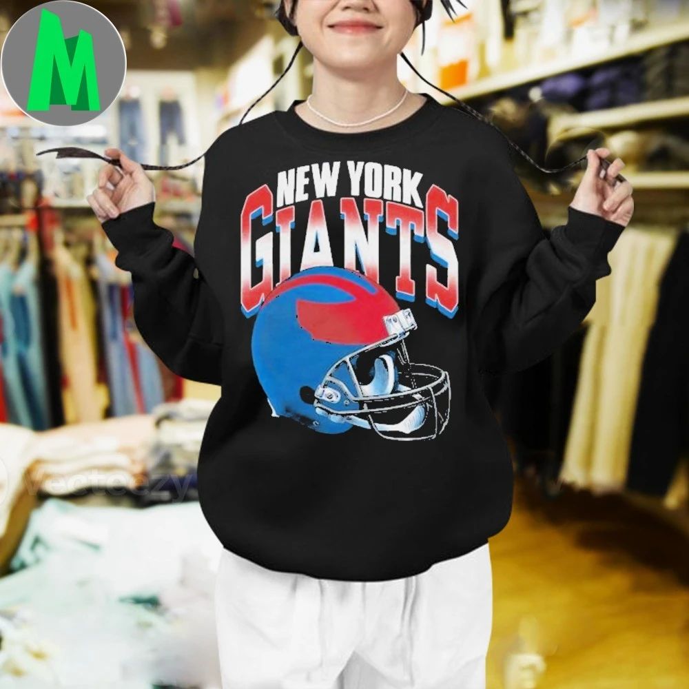 Original New York Giants Gradient Helmet Hot Shirt
