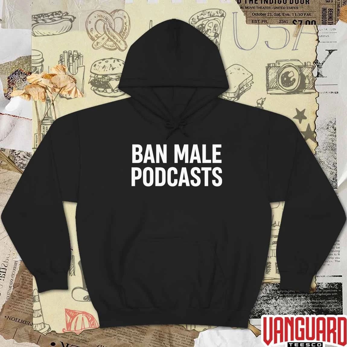 Stephanie Yeboah Ban Male Podcasts t-shirt