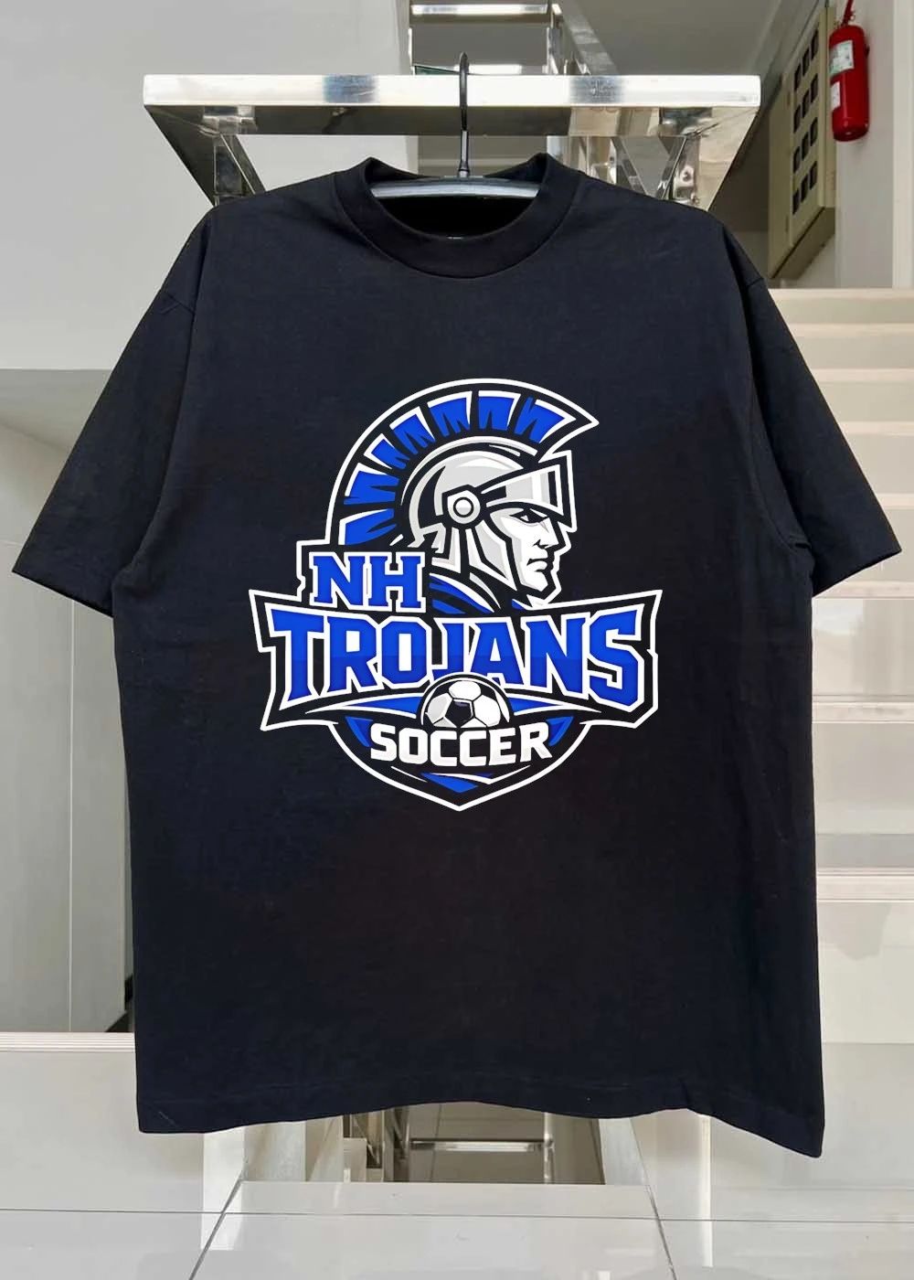 NH Trojans Soccer Logo Spirit Apparel Shirt