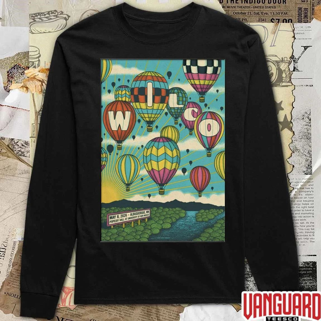 Wilco Albuquerque NM Tour Popejoy Hall At University Of New Mexico On May 8 2026 Poster t-shirt