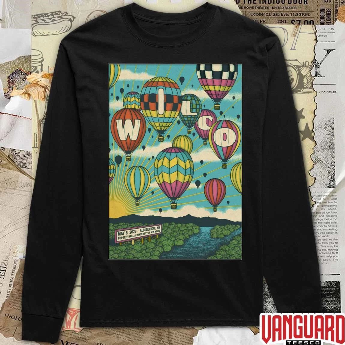 Wilco Albuquerque NM Tour Popejoy Hall At University Of New Mexico On May 8 2026 Poster t-shirt