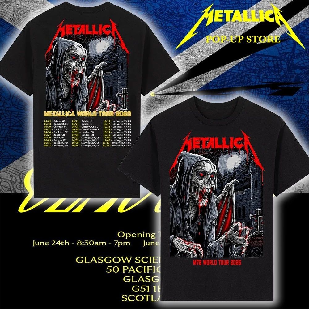 Metallica Pop-Up Store Glasgow T-Shirt – Limited Edition Hampden Park June 25 2026 – Art By Landon Armstrong T-Shirt