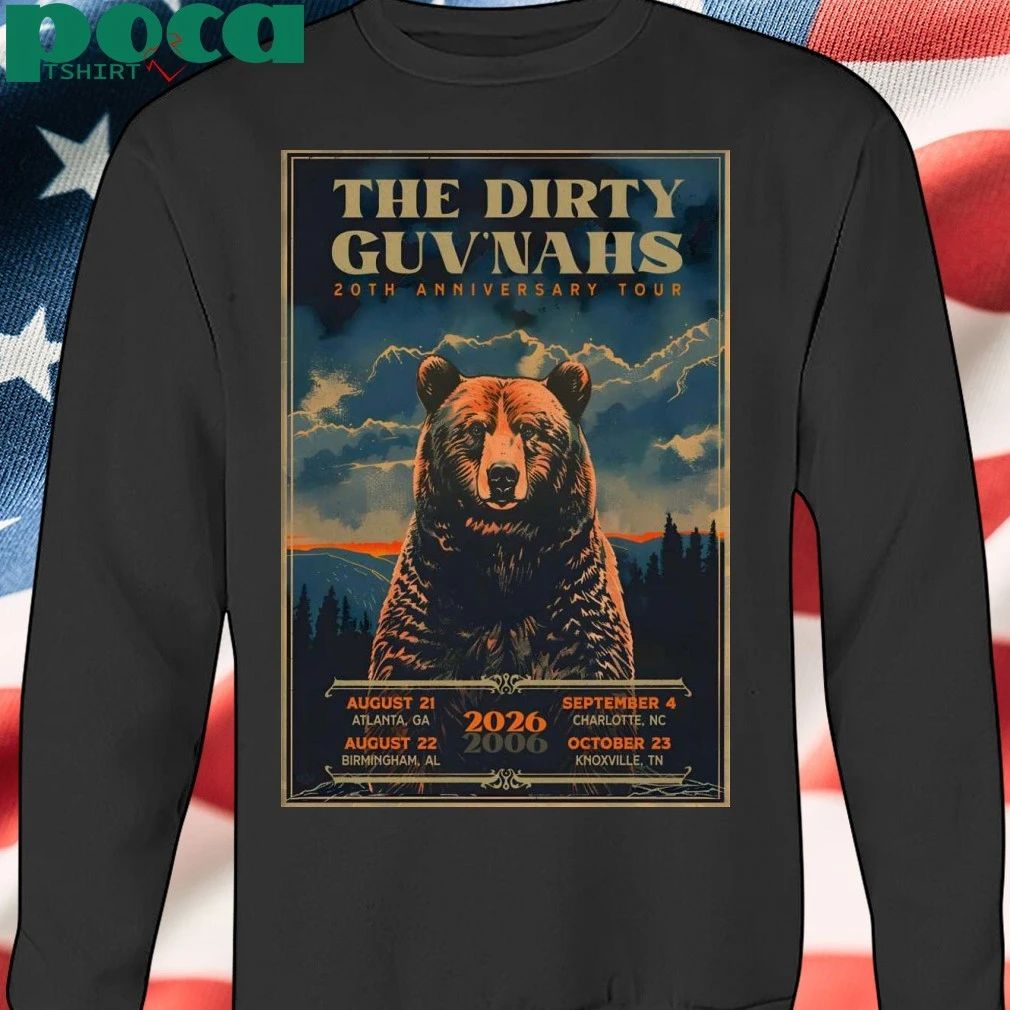 The Dirty Guv’nahs 2026 20th Anniversary Tour Poster T-shirt