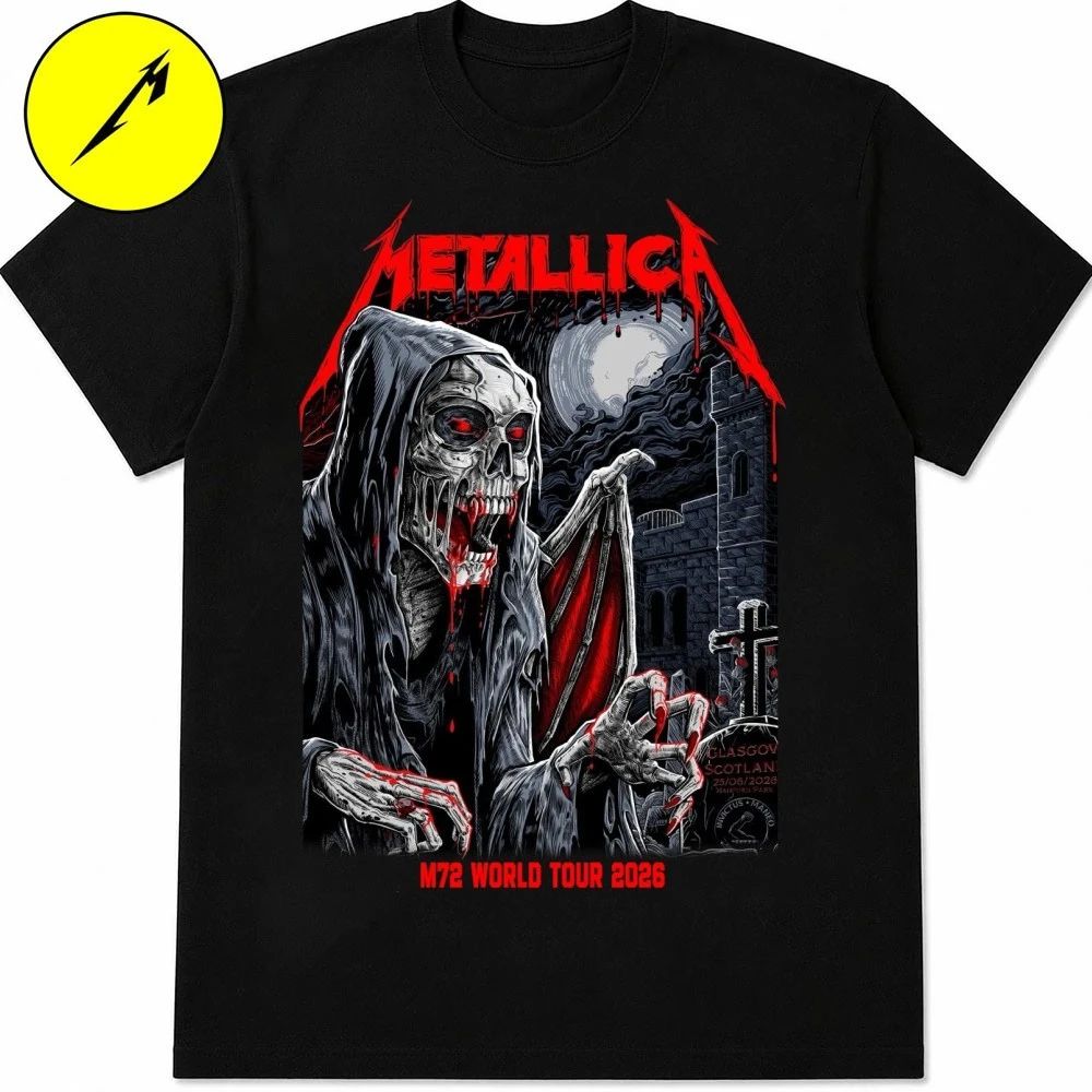 Metallica M72 Glasgow Tour T-Shirt – Exclusive Hampden Park Stadium Apparel June 25 2026 – Art By Landon Armstrong T-Shirt
