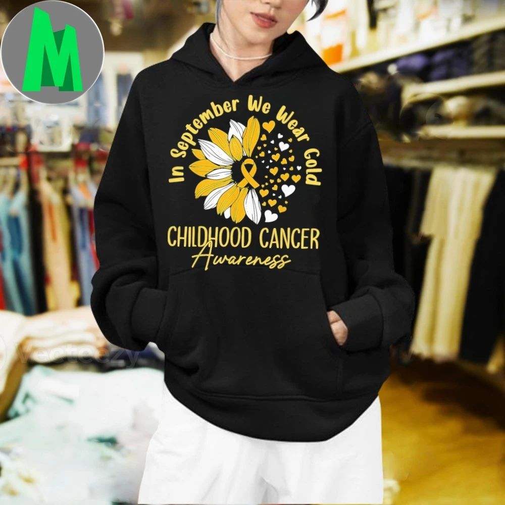 In September We Wear Gold Childhood Cancer Awareness Women Shirt