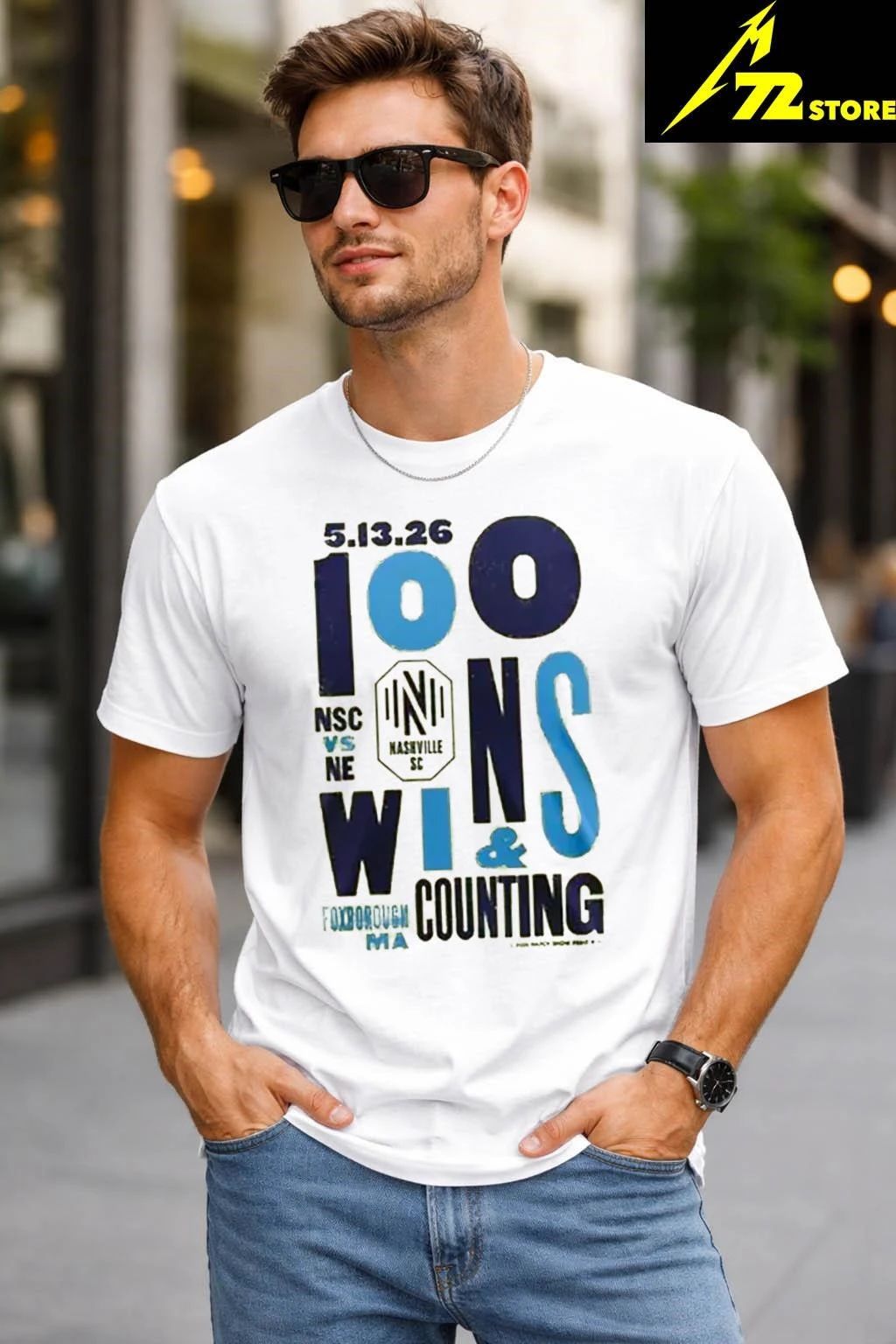 Nashville SC 100 Wins Commemorative Shirt