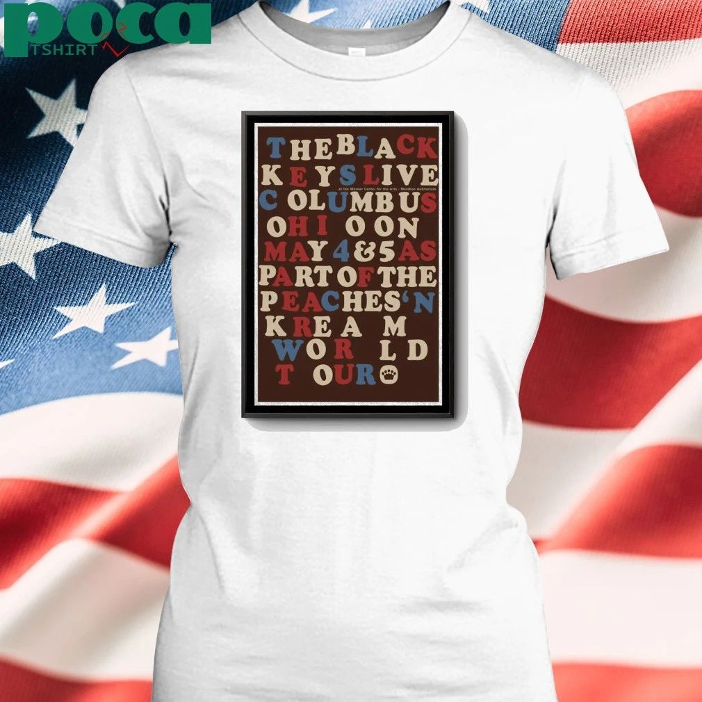 The Black Keys May 4-5, 2026 Mershon Auditorium Columbus, OH Poster shirt