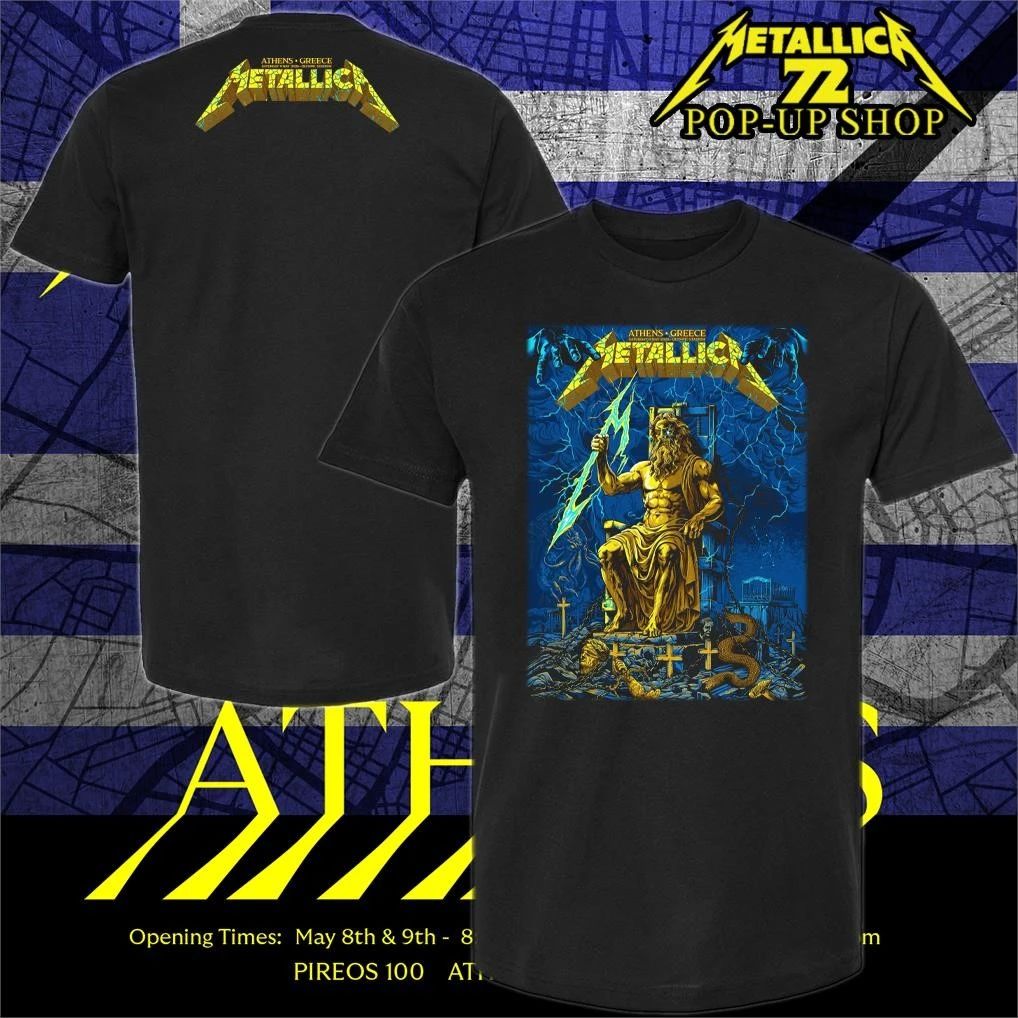 Metallica M72 Athens Greece At Olympic Stadium May 9, 2026 By Revolverdart Pop-Up Shop T-Shirt