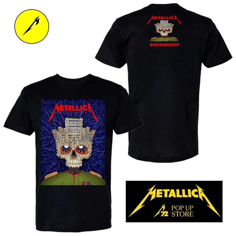 Metallica May 13, 2026 Arena Nationala, Bucharest Romania Poster by Matei Apostolescu Two Sided Shirt