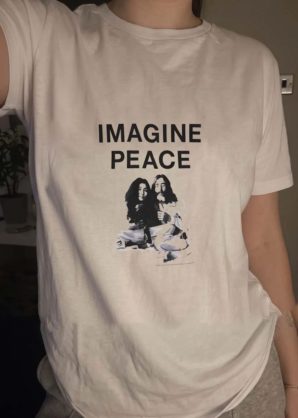 Imagine Peace John Lennon Yoko Ono Bed-In Shirt