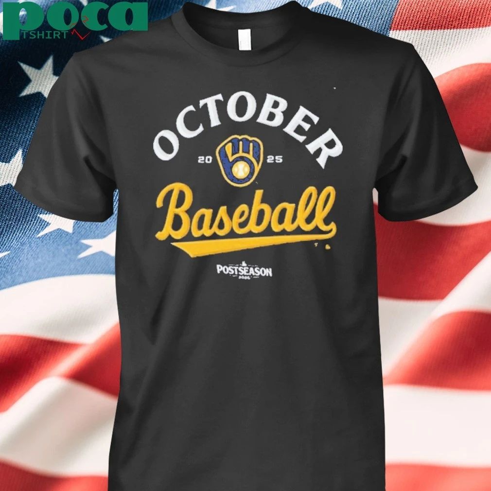 Milwaukee Brewers 2025 MLB Postseason Locker Room T-Shirt