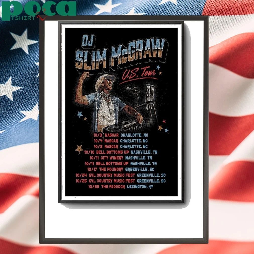 Tour DJ Slim McGraw 2025 Poster shirt
