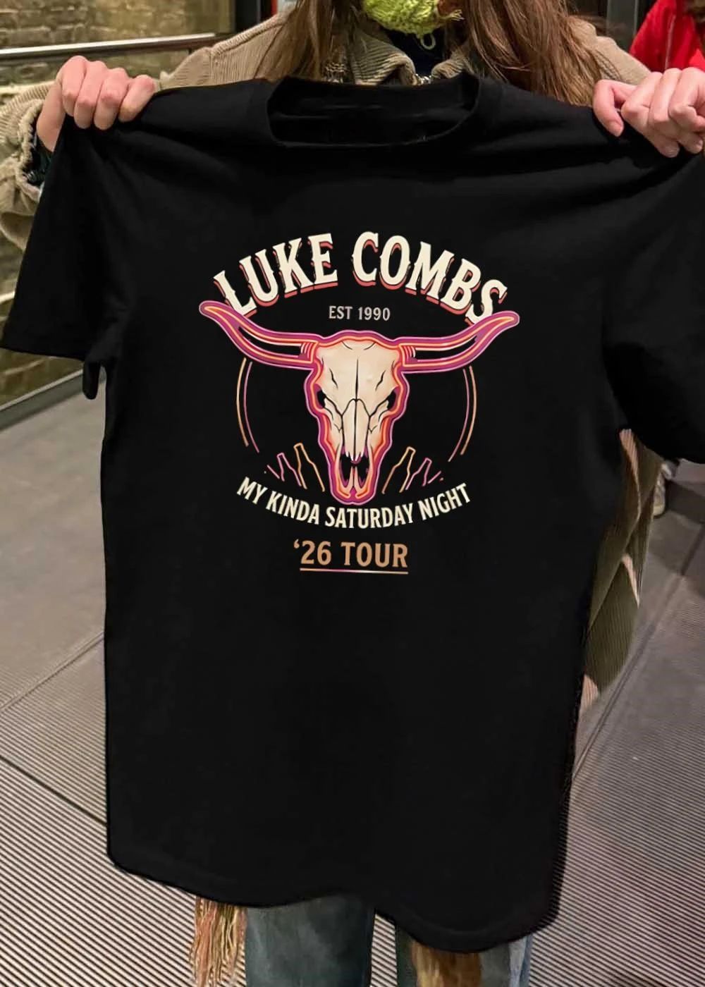 Est 1990 Luke Combs My Kinda Saturday Night 26 Tour T-Shirt