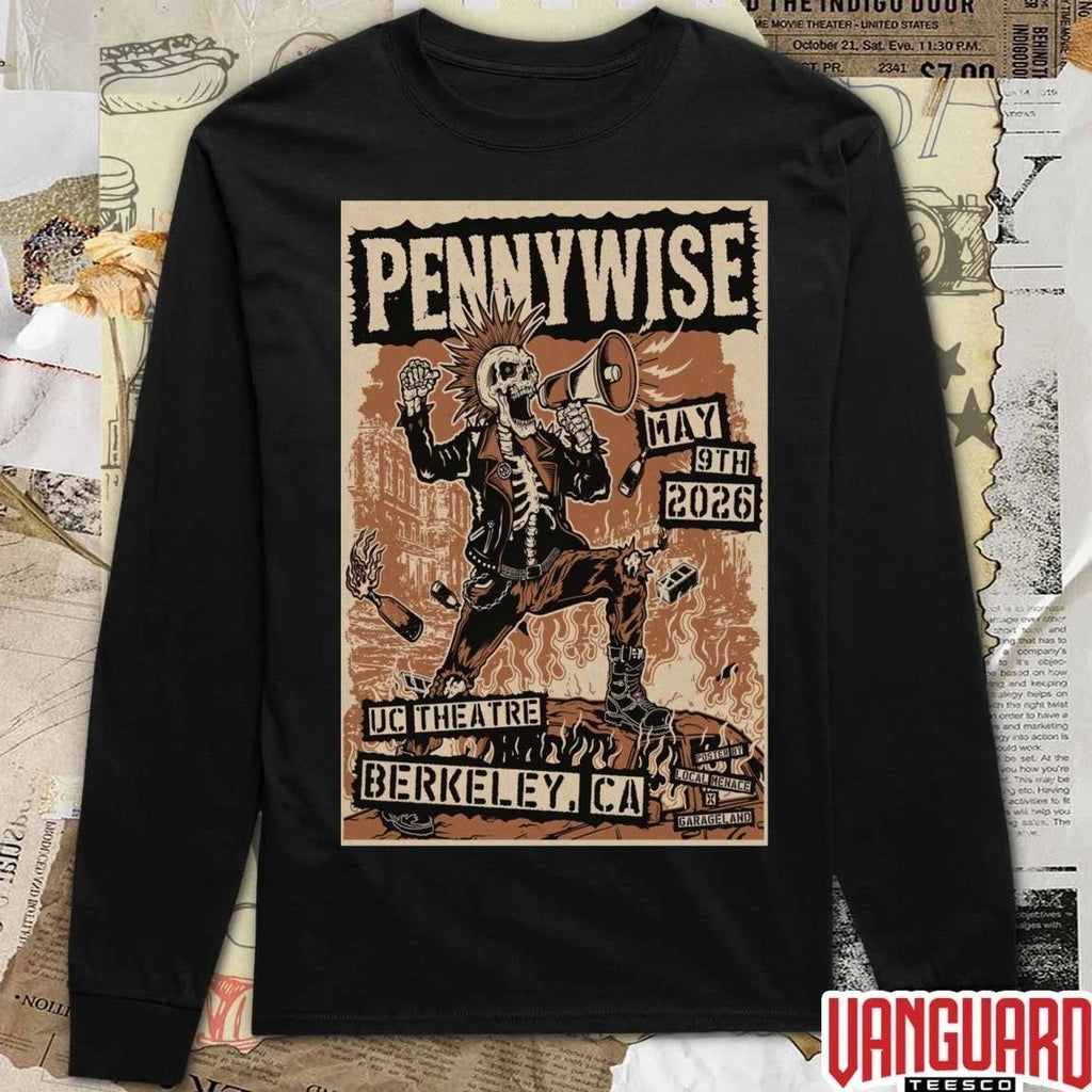 Pennywise and Circle Jerks Pop Up Shop Poster The UC Theatre Berkeley CA May 9, 2026 Event t-shirt