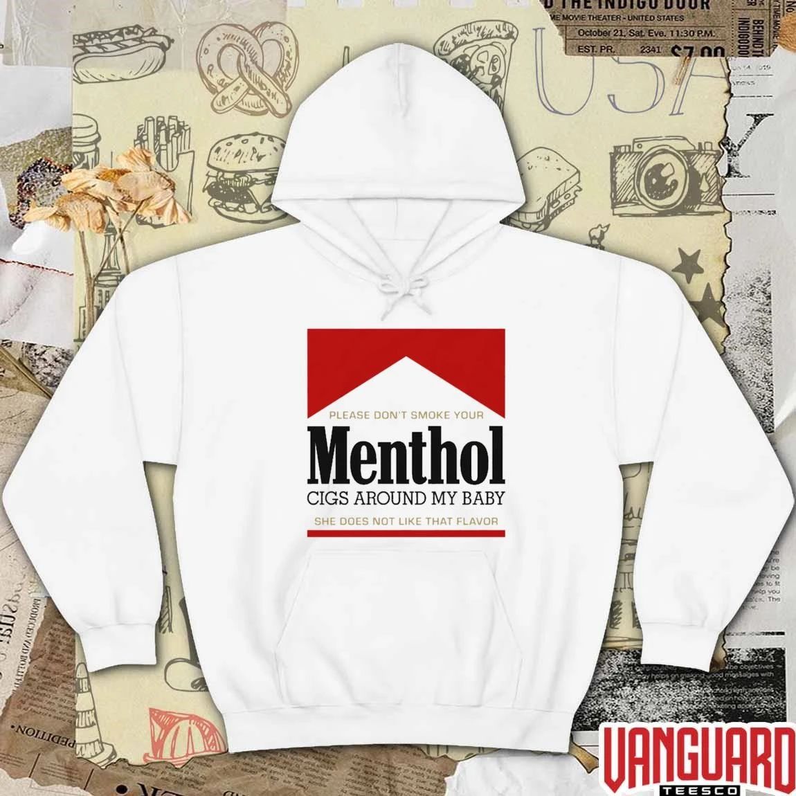 Please Don’t Smoke Your Menthol Cigs Around My Baby She Does Not Like That Flavor Red t-shirt