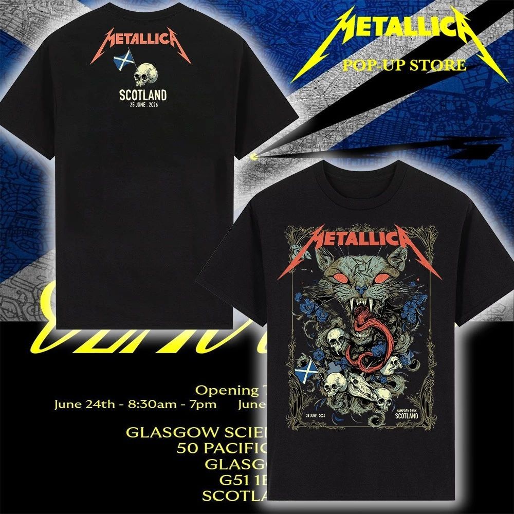Limited Edition Metallica Hampden Park Glasgow June 25 2026 T-Shirt – Official Tour Store Exclusive by WolfSkullJack